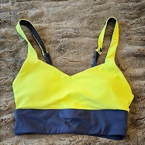 Yellow and Black Women's Zyia Sports Bra